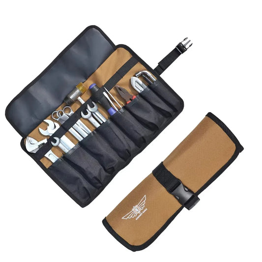 2pc Tool Bags Oxford Storage Portable Toolkit Folding Reel Rolling Electricians Organizer Multi-purpose Car Repair Tool Kit Bags Peaceful Pleasures Health and Wellness