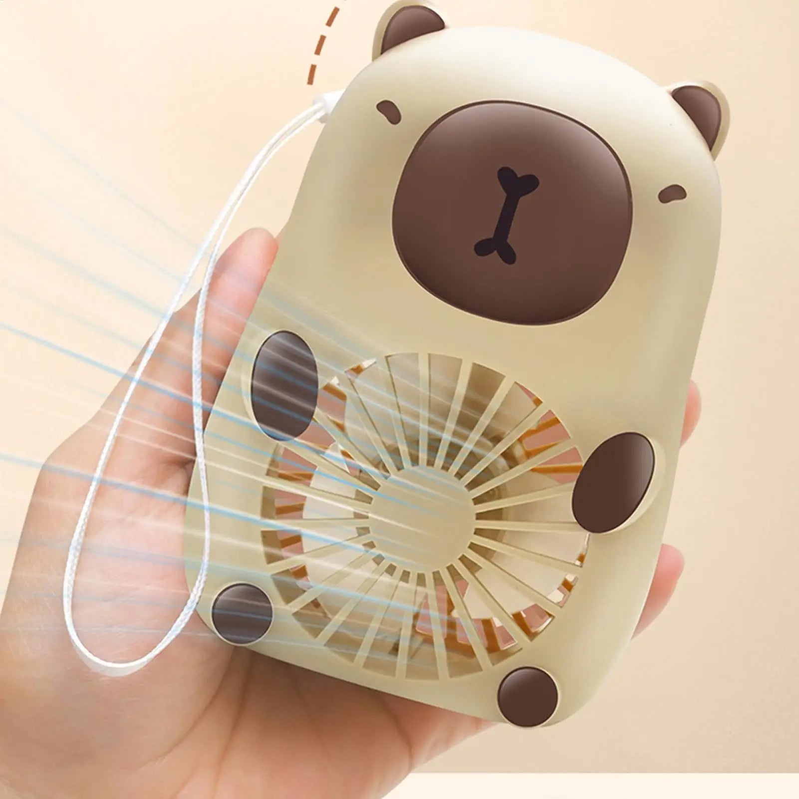 Animal Fan Portable Small Hand Fan USB Charging 3-Speed Air Coolers Personal Cooling Devices for All Ages Kids Girls Women Men Peaceful Pleasures Health and Wellness