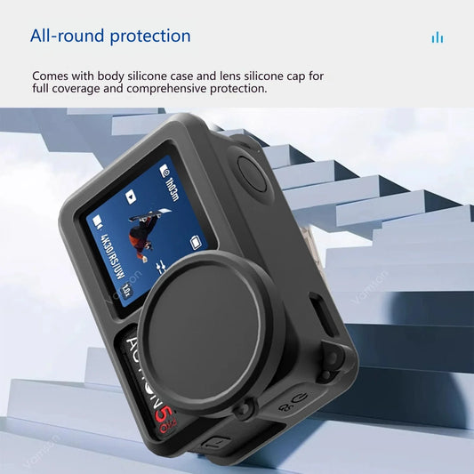 Silicone Case & Lens Cap for DJI Action 5 Pro / 4 / 3 Camera Silicone Case Oasis Select
