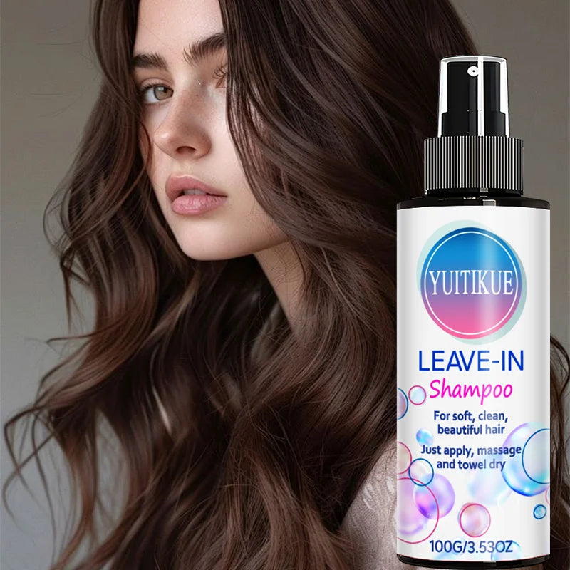 YUITIKUE Leave-In Shampoo | No-Rinse Cleansing Formula | For Soft, Clean & Beautiful Hair | Easy Apply, Massage & Towel Dry 100g Peaceful Pleasures Health and Wellness