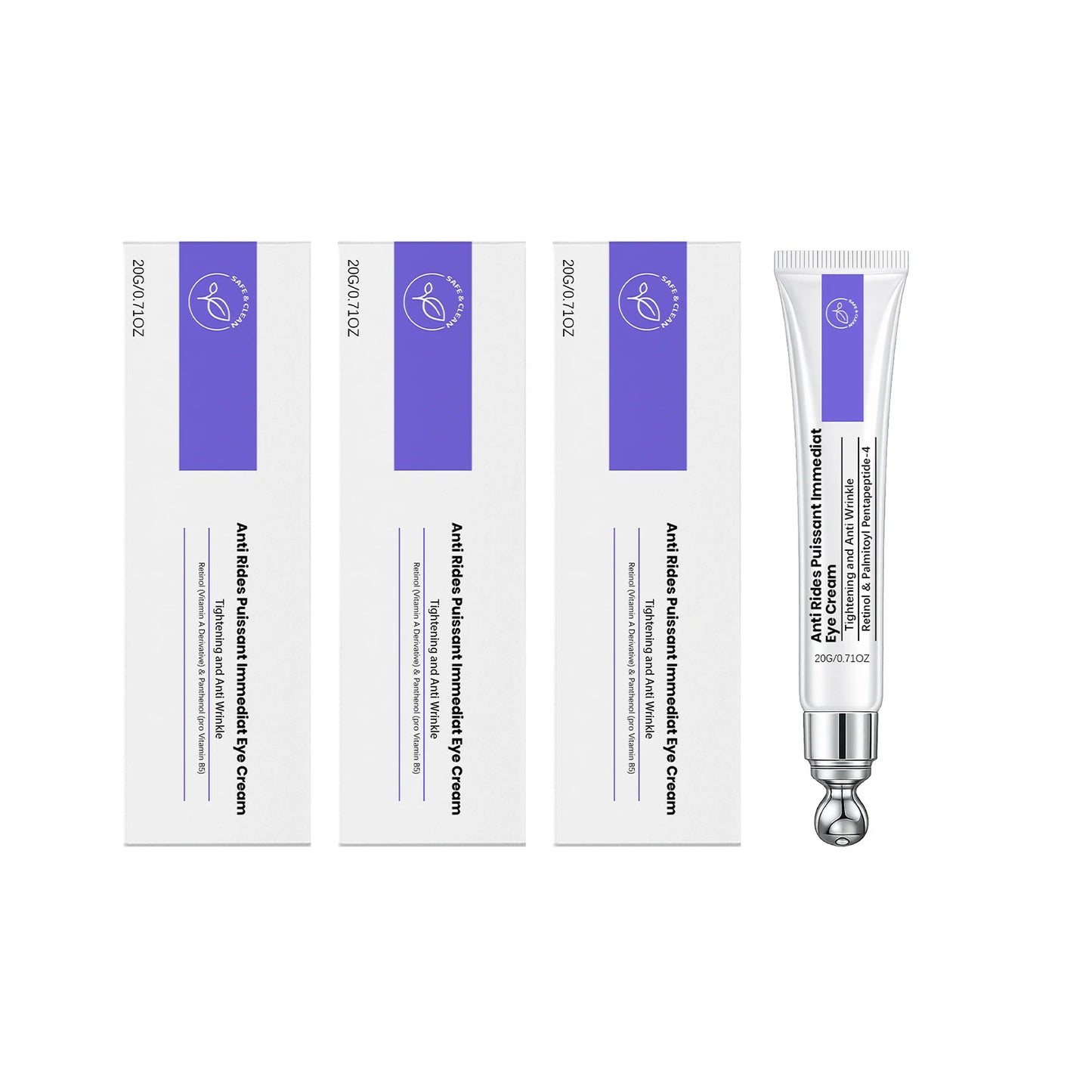 Retinol Eye Cream – Anti-Wrinkle, Firming & Moisturizing 20g Retinol Eye Cream Peaceful Pleasures Health and Wellness 3 x 20g Boxed