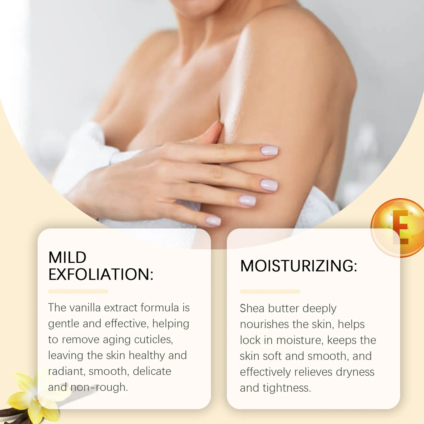 Vanilla Exfoliating Body Scrub – Moisturizing & Brightening 120g