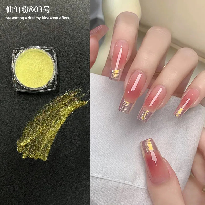 Icy Aurora Holographic Nail Glitter Powder | Polarizing Shine 1g