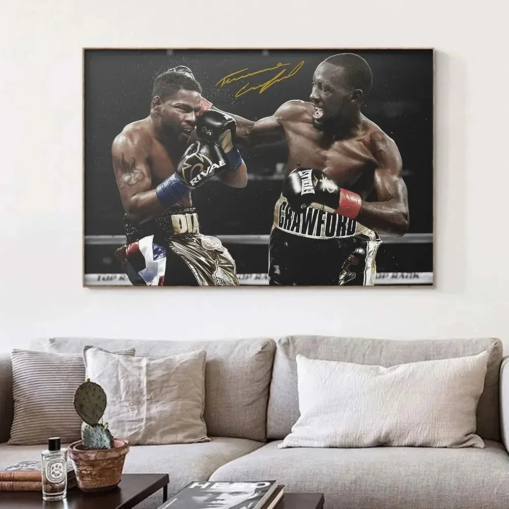 Boxing Canvas Wall Art – McGregor, Pettis & Benavidez Print Canvas Wall Art Peaceful Pleasures Health and Wellness 1 20x30cm Unframed