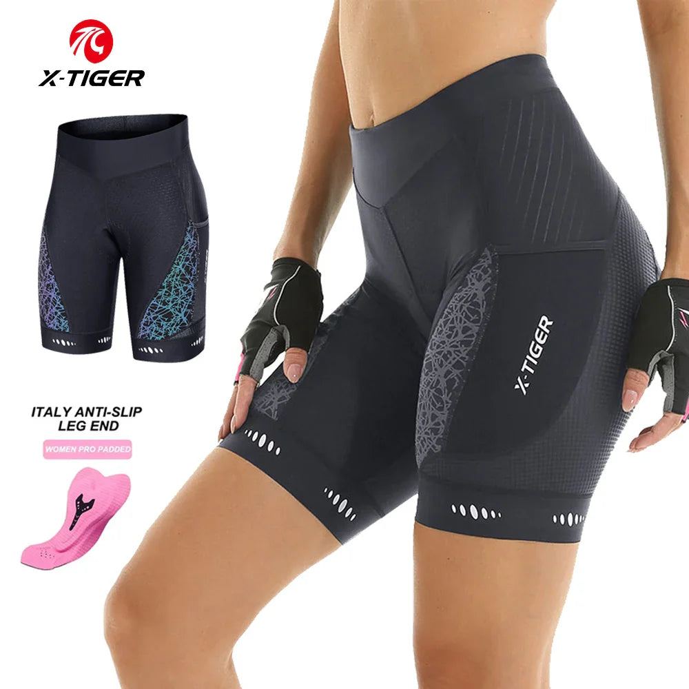 X-TIGER Women's Padded Cycling Bib Shorts – MTB & Road