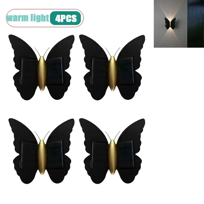 Butterfly Solar Wall Light – Motion Sensor & IP65 Waterproof
