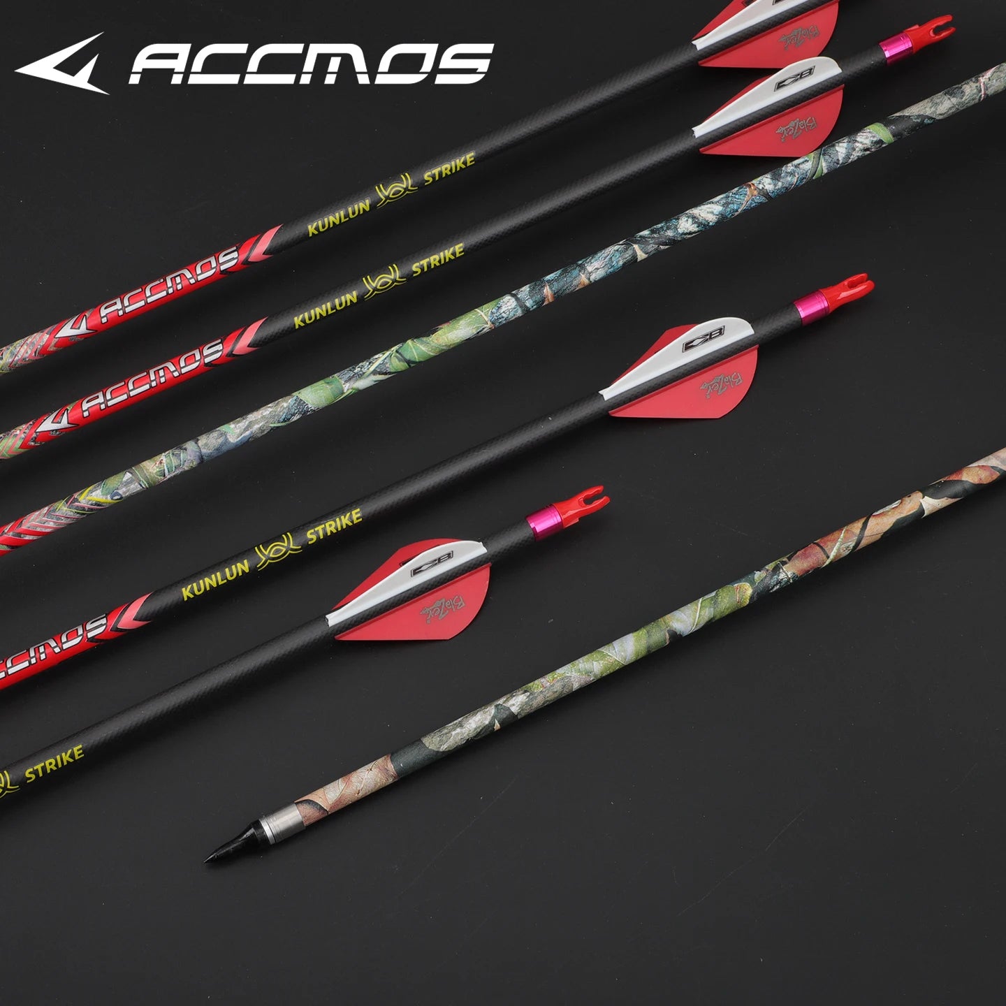 ACCMOS Arrow ID6 Spine 450 Pure Carbon Arrows Hunting Target Shooting