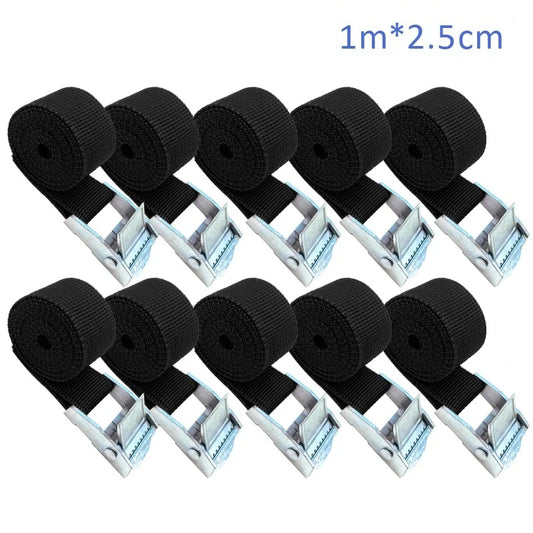 1M Buckle Tie-Down Belt Cargo Straps for Car Motorcycle Bike with Metal Buckle Tow Rope Strong Ratchet Belt for Luggage Peaceful Pleasures Health and Wellness