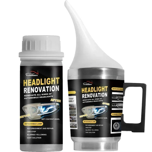 Headlights Liquid Polymer Headlight Chemical Polish Repair Fluid Refurbishment Scratch Repair Polishing Headlights Kit Peaceful Pleasures Health and Wellness