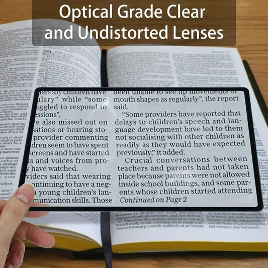 3X Full Page Magnifier Large PVC Reading Lens Portable Pocket Peaceful Pleasures Health and Wellness