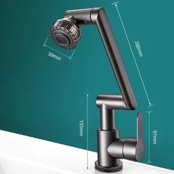 Mechanical Arm Universal Basin Faucet – Hot & Cold Tap