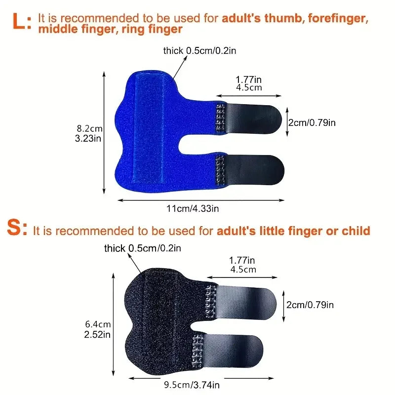 1Pc Adjustable Finger Splint with Lightweight Aluminum Base - Provides Support and Relief for Injured Fingers - Fits 40-80kg Peaceful Pleasures Health and Wellness