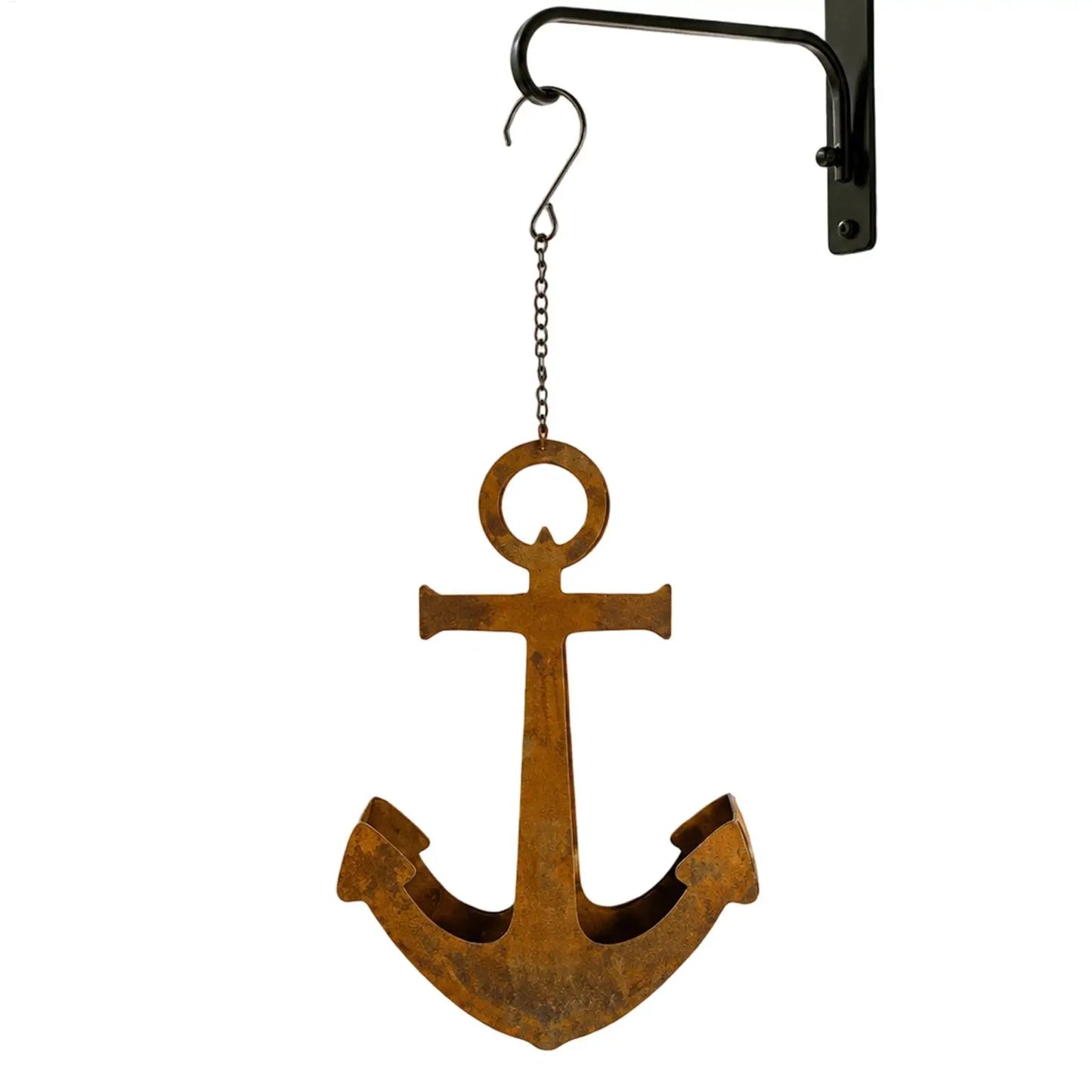 Rustic Nautical Metal Hanging Planter – Indoor & Outdoor Iron Pot