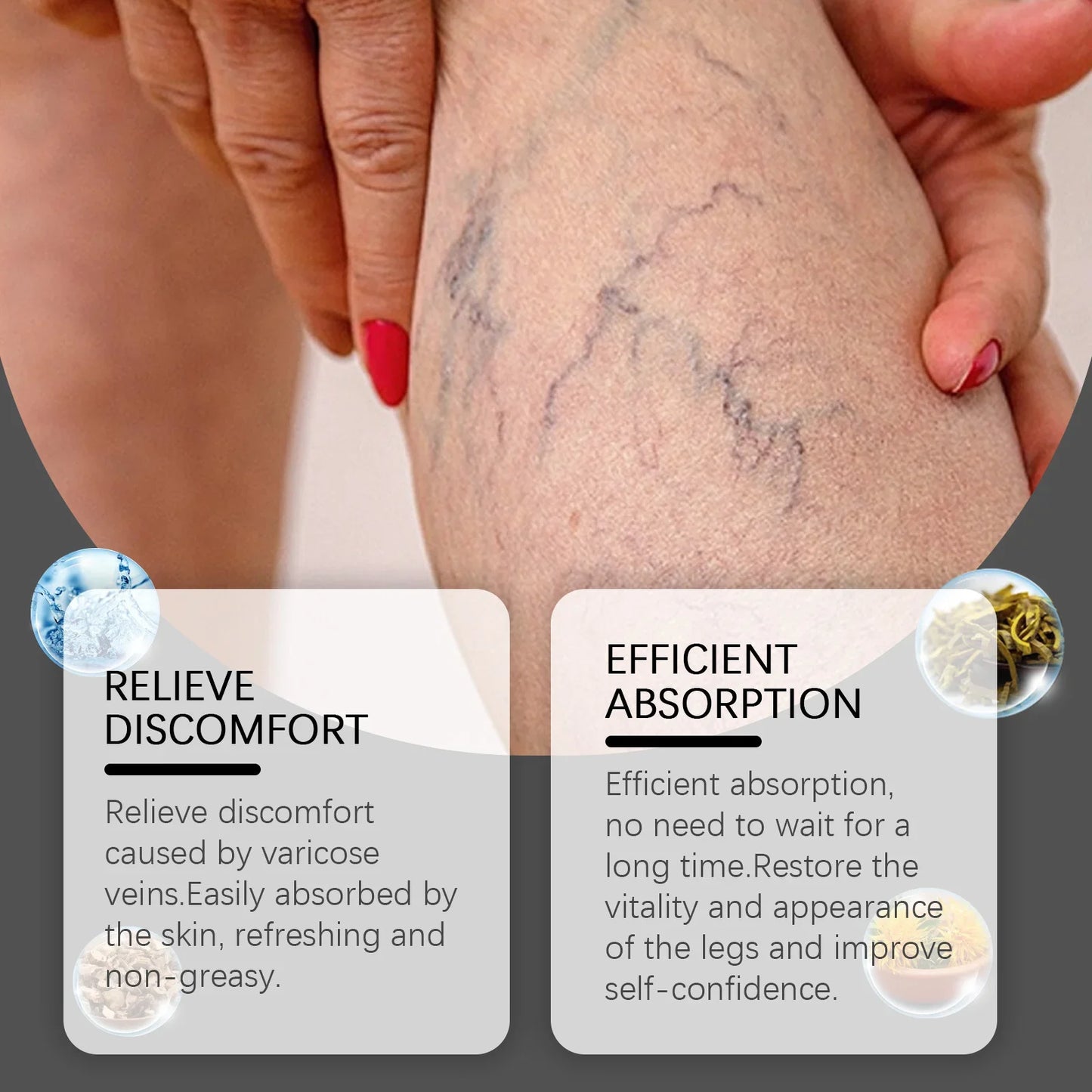 OceAura Leg Vein Support Cream – Circulation & Firming 100g