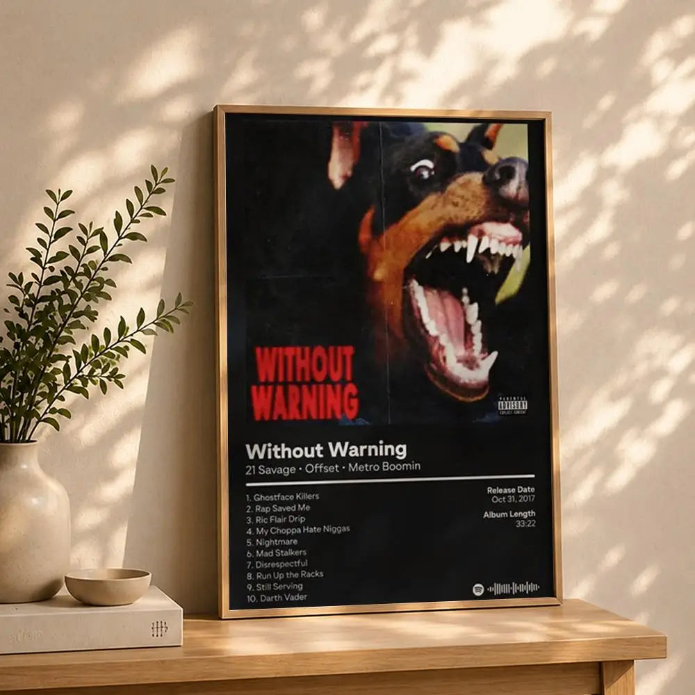 21 Savage HD Rapper Poster | Self-Adhesive Waterproof Wall Art Rapper Wall Poster Peaceful Pleasures Health and Wellness White1 50X70cmNoframe