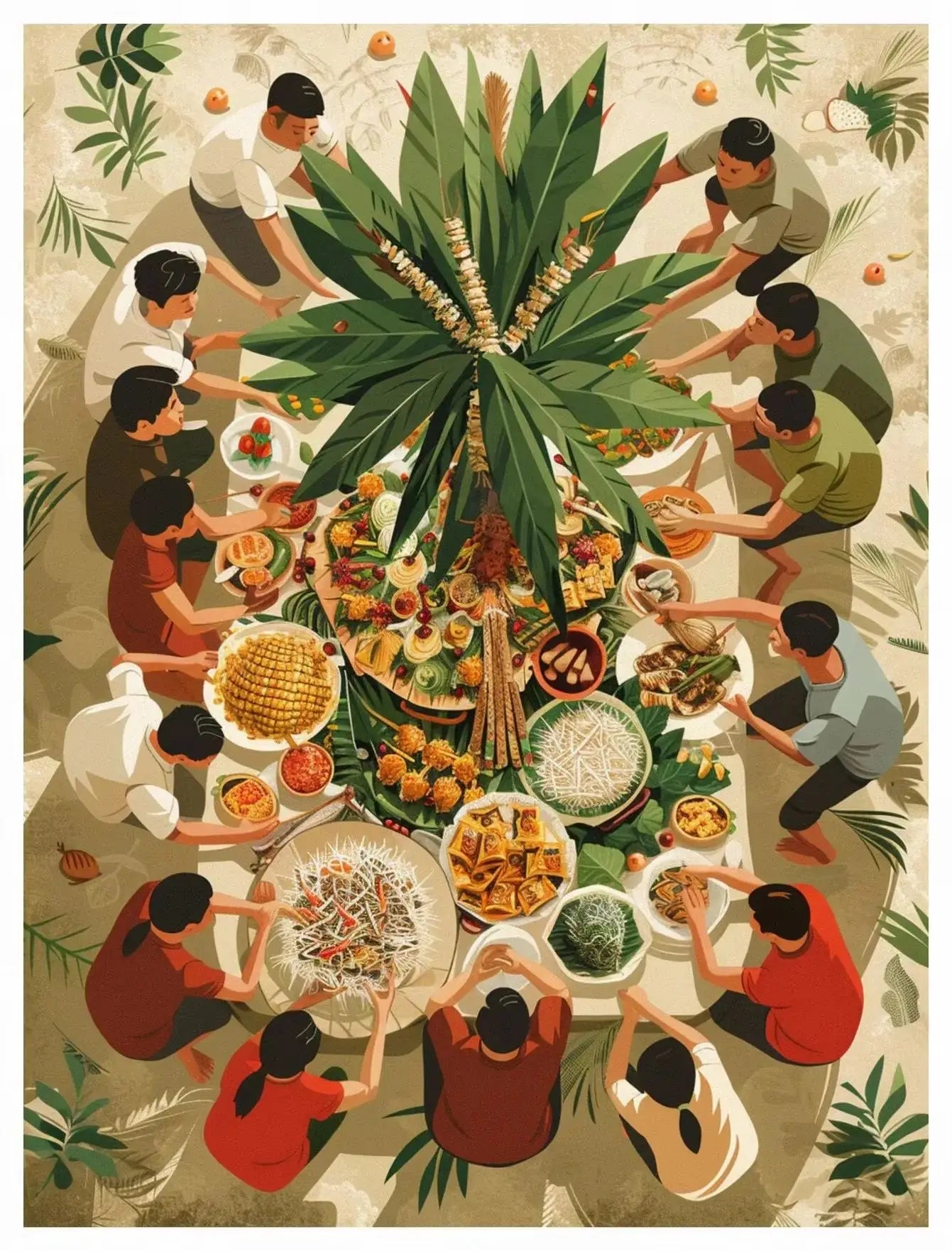 Philippines Street Food Canvas Wall Art | Unframed Poster
