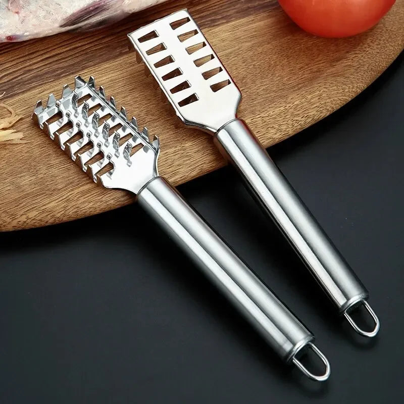 Stainless Steel Fish Scaler & Boning Knife | Sawtooth Scraper