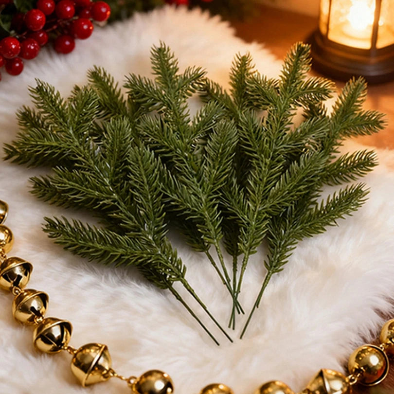 Artificial Pine Christmas Tree Branches 10/20pcs – Home Decor
