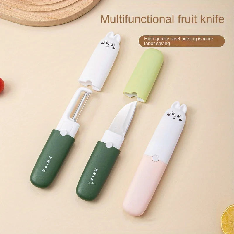 Stainless Steel Paring Knife – Portable Fruit & Veggie Peeler