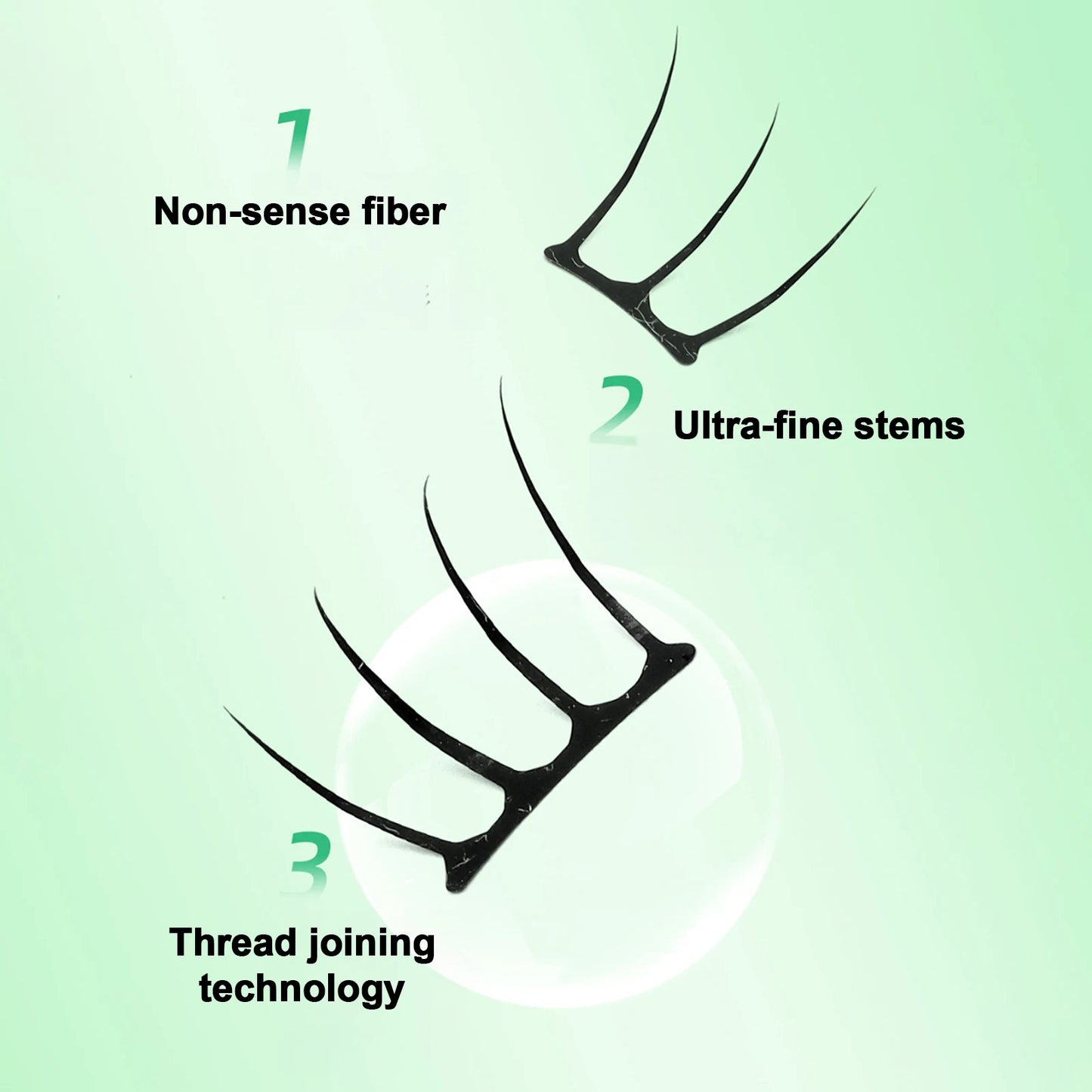 Korean Glue-Free False Eyelash Clusters | C Curl 10-12mm