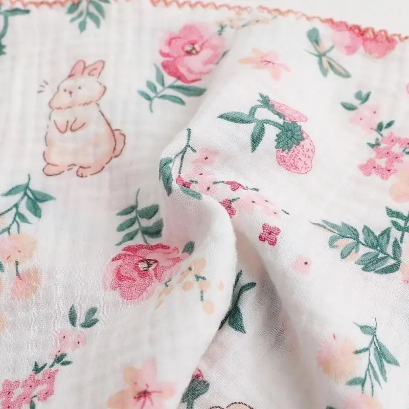 Baby Muslin Cotton Washcloth – Soft Newborn Wipe & Bib
