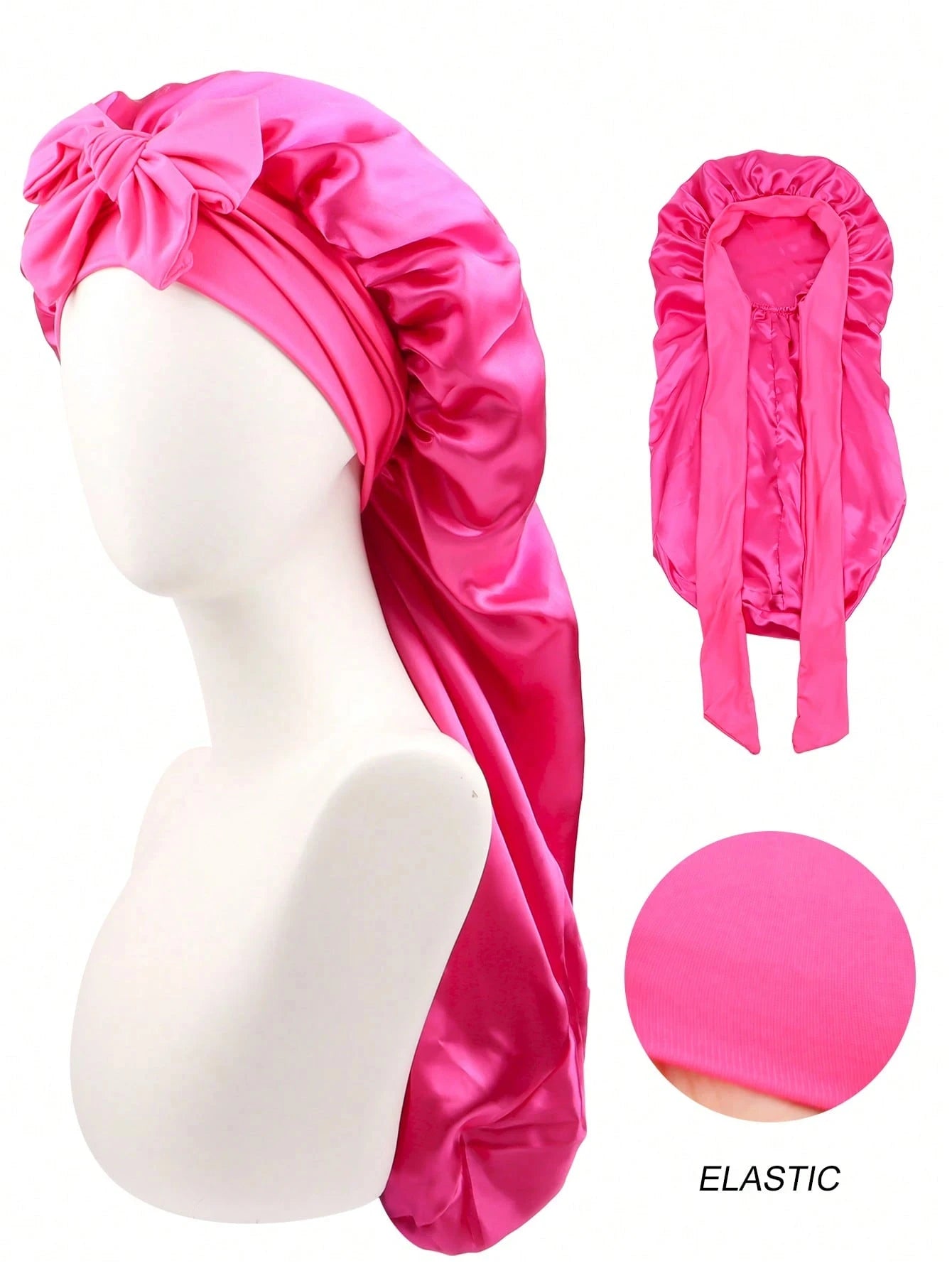 Satin Silk Sleep Bonnet for Women – Curly & Braided Hair Cap