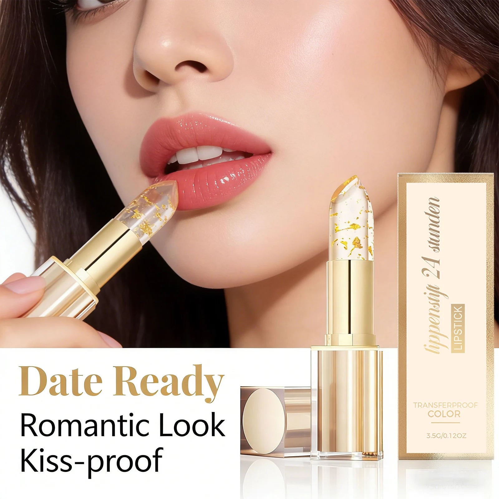 Color Lipstick Nourishing Lips Skin Brightening Enhance Texture Lightweight Long-Lasting Color Suitable for Various Skin Tones Peaceful Pleasures Health and Wellness