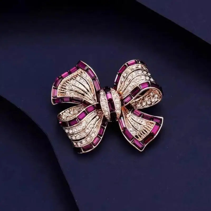Rhinestone Bowknot Brooch Pin – Fashion Jewelry for Party