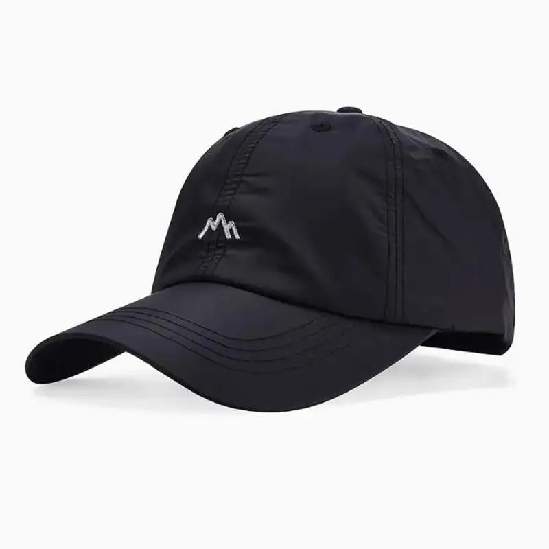 Quick-Drying Baseball Caps For Women Men Solid Color Baseball Hats Outdoor Sports Sunscreen Thin Women's Hats Peaceful Pleasures Health and Wellness Black
