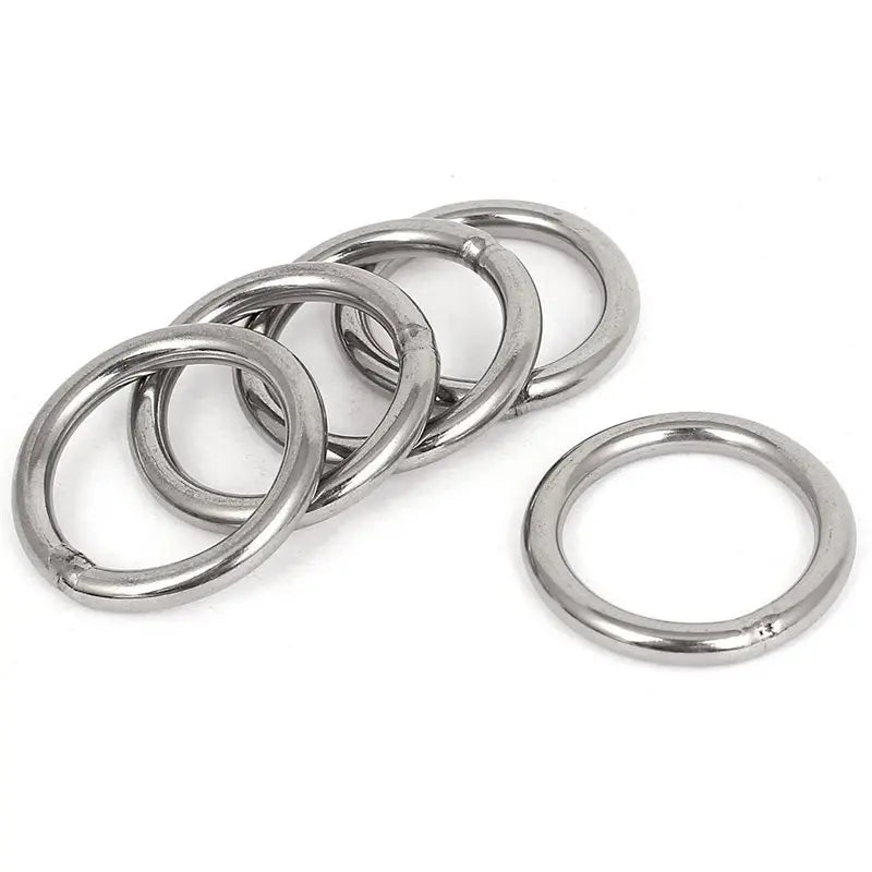 A36T-40Mm X 5Mm Stainless Steel Webbing Strapping Welded O Rings 15 Pcs Peaceful Pleasures Health and Wellness