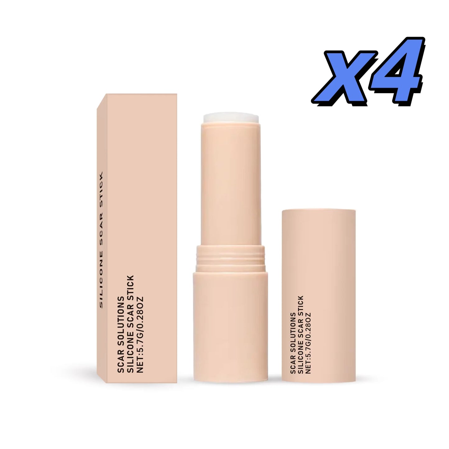 Silicone Scar Stick Acne Scar Reducing Redness Repair Blemishes Mild Formula Support Skin's Natural Repair Whitening Skin Care Peaceful Pleasures Health and Wellness 4 x 5.7g boxed