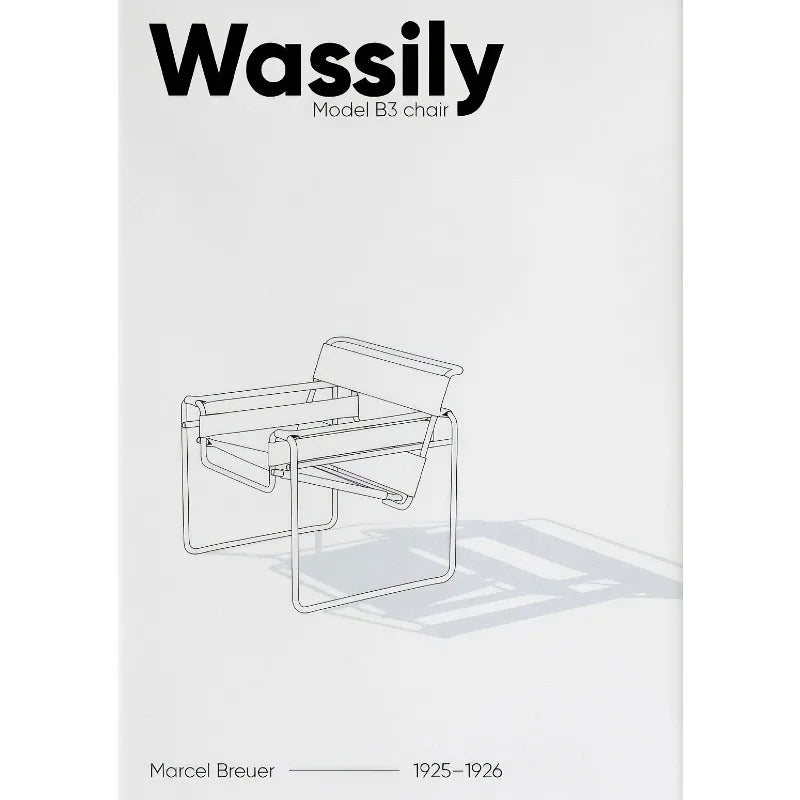 Vintage Bauhaus Chairs Canvas Poster | Mid-Century Wall Art