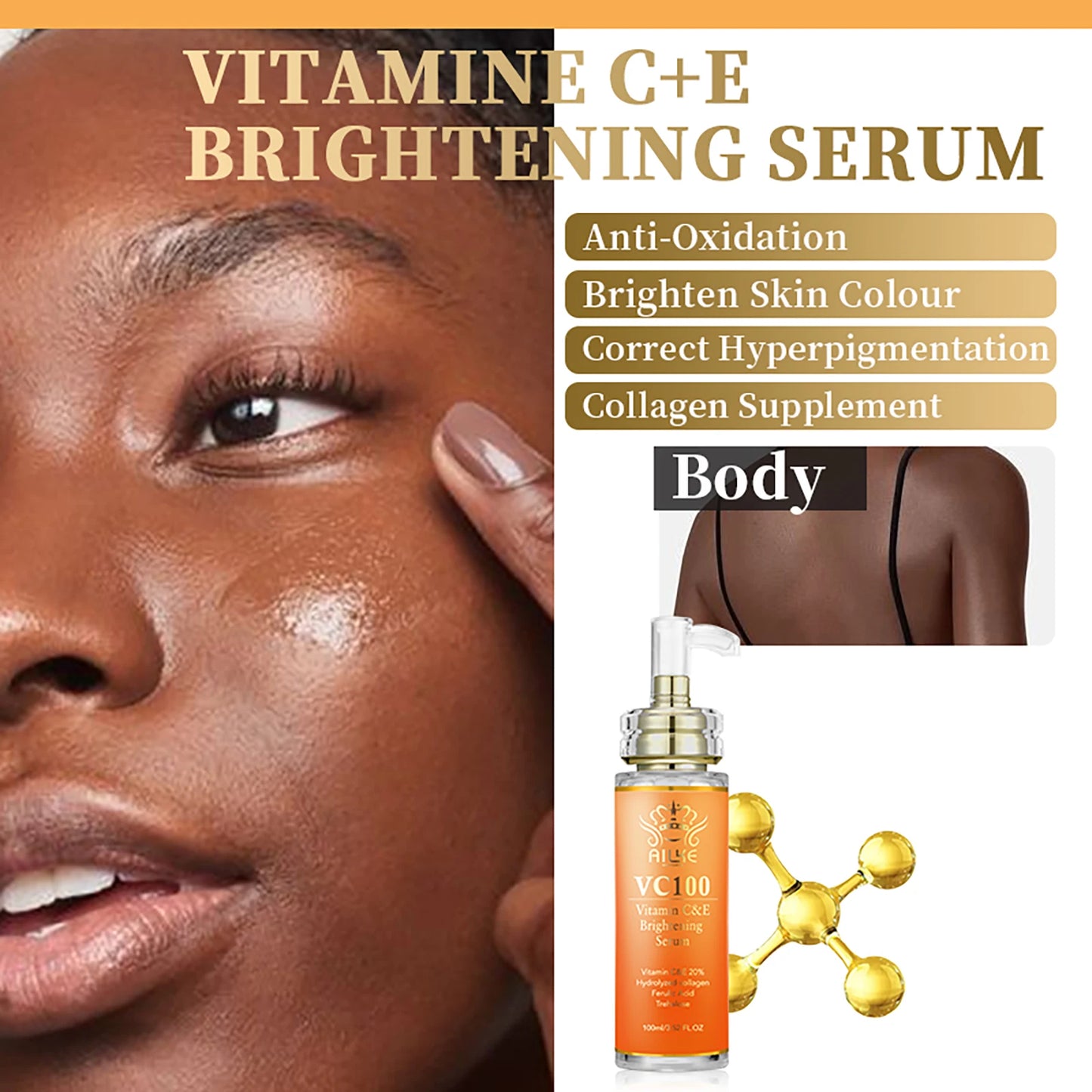 AILKE Organic Vitamin C Brightening & Firming Skincare Set