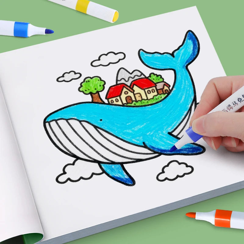 Children's Painted Painting Book Ocean Scene Bold-easy Coloring