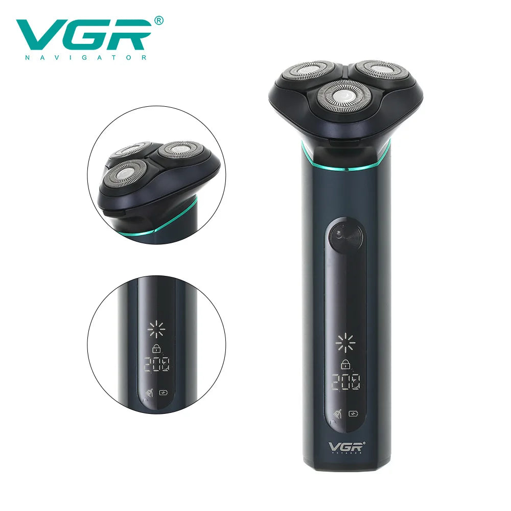 VGR 310 Electric Shaver Rotary 3D Floating Razor Waterproof Men's Shaving Machine Professional Beard Trimmer USB Rechargeable Peaceful Pleasures Health and Wellness
