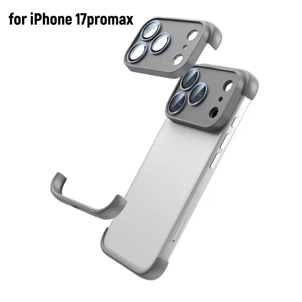 Frameless Not Case Corner Pad TPU Bumper For iPhone 17 Air 17Pro 17 Pro Max Camera Lens Protection Bumper Accessories Peaceful Pleasures Health and Wellness gray 17 pro max