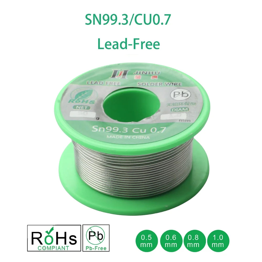 Lead-Free Solder Wire SN99.3 Cu0.7 | 50g Reel, Multi-Gauge Peaceful Pleasures Health and Wellness