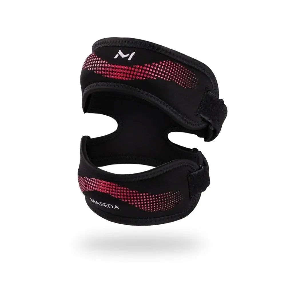1Pc Soft Adjustable Double Patellar Band Knee Support Breathable Knee Patella Stabilizer Strap Comfortable Knee Protector Peaceful Pleasures Health and Wellness Pink