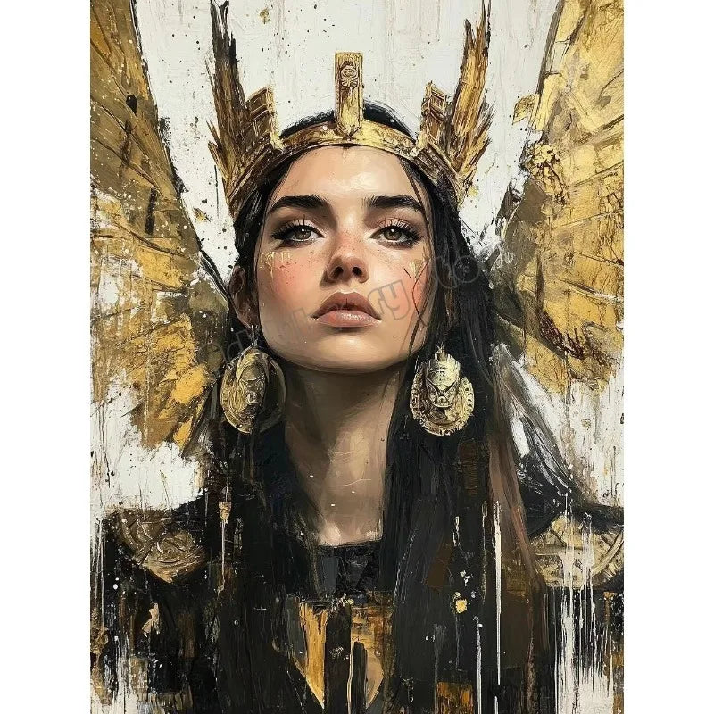 Dark Goddess Gaia/Hecate Greek Mythology Norse Witch Magic Gothic Fantasy Poster Canvas Painting Wall Art Pictures Home Decor Peaceful Pleasures Health and Wellness