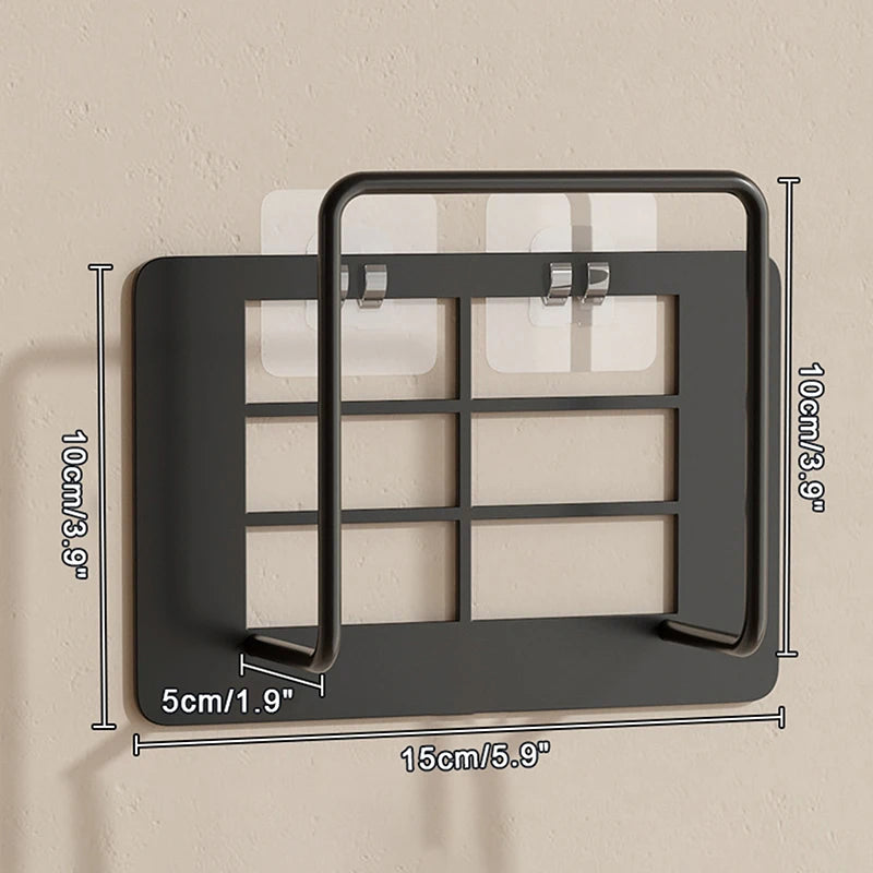No-Drill Wall-Mounted Router & Set-Top Box Storage Shelf