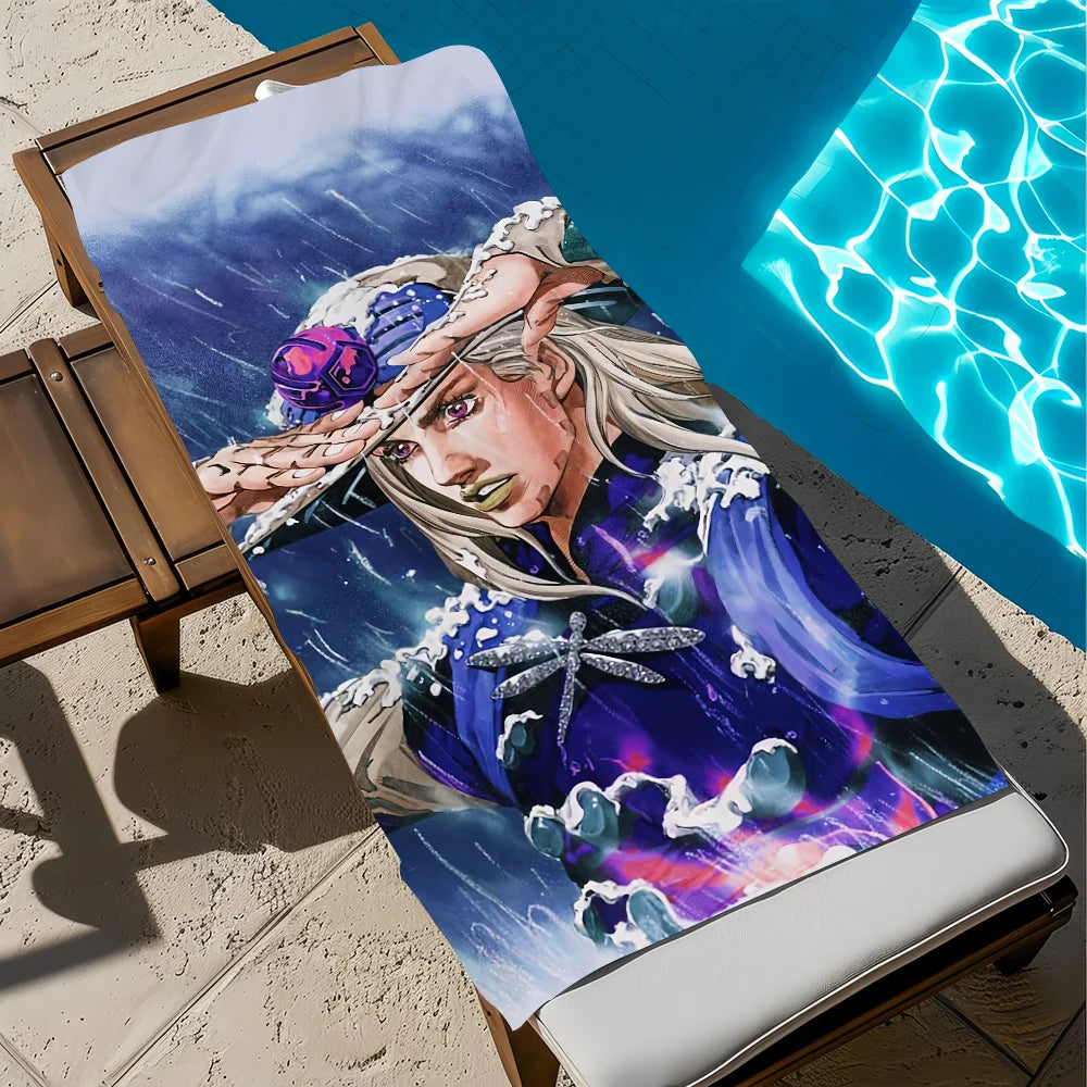 JoJo Anime Beach Towel | Quick Dry Soft Towel for Travel & Gym Anime Beach Towel Peaceful Pleasures Health and Wellness z4 STJ70x140CM