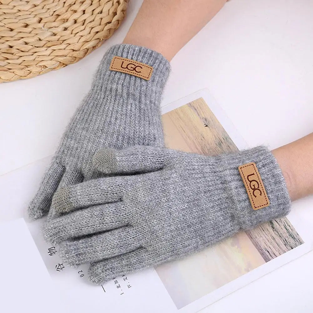 Women's Winter Knitted Touchscreen Gloves – Fleece Lined Winter Knitted Gloves Peaceful Pleasures Health and Wellness