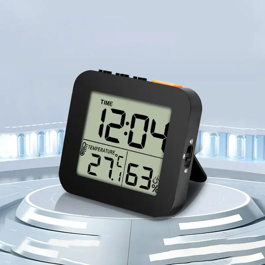 Modern LCD Digital Clock Living Room Alarm with Humidity Display Timer Snooze Mode Desk Clock Desk Decorating Bedroom Stuff Peaceful Pleasures Health and Wellness
