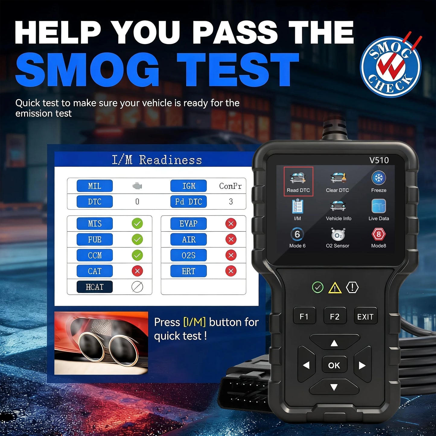 V510 Obd2 Scanner Diagnostic Tool | Battery Tester, Engine Fault Code Reader, Real-Time Data, Dtc Search, Frozen Frame, Scan Tool for All Obdii Protocol Cars since 1996, Battery Not Included. Peaceful Pleasures Health and Wellness
