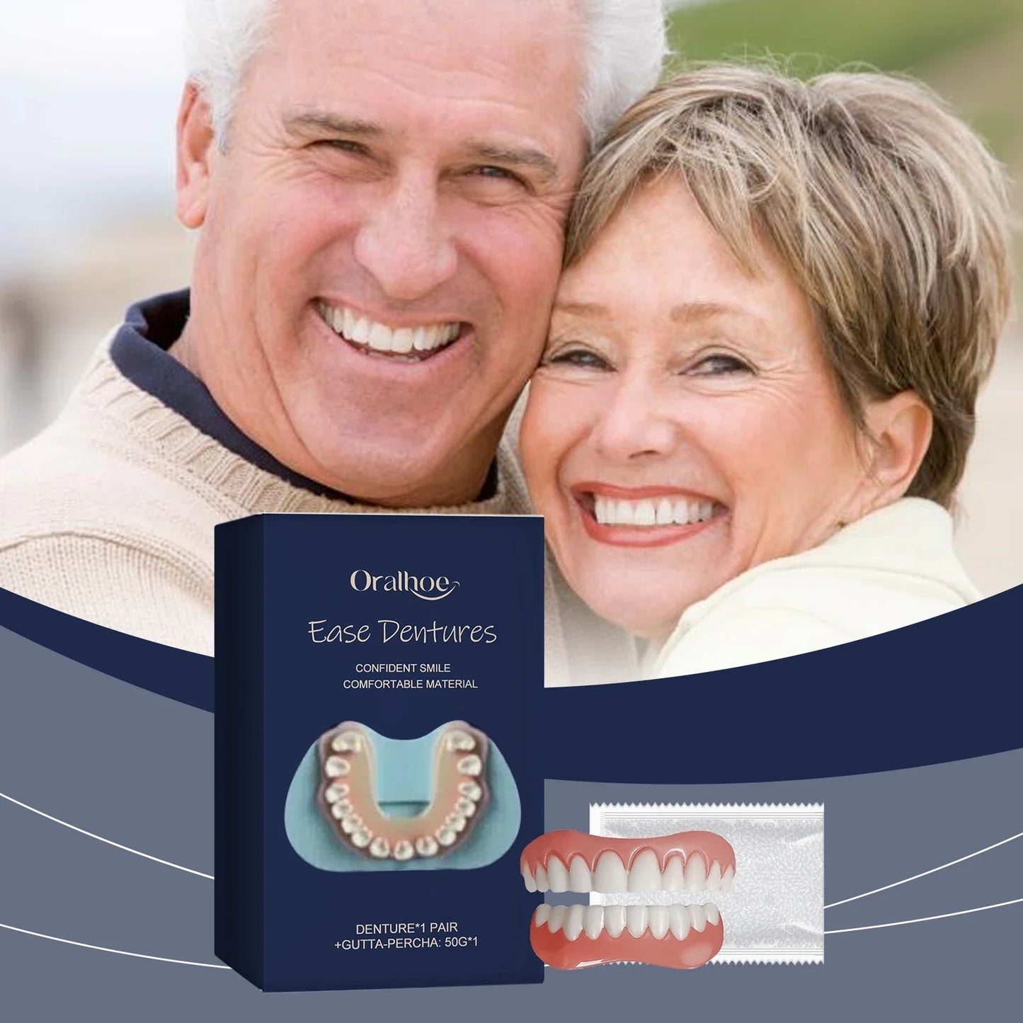 Snap-On Veneer Dentures – Cosmetic Smile Silicone Kit