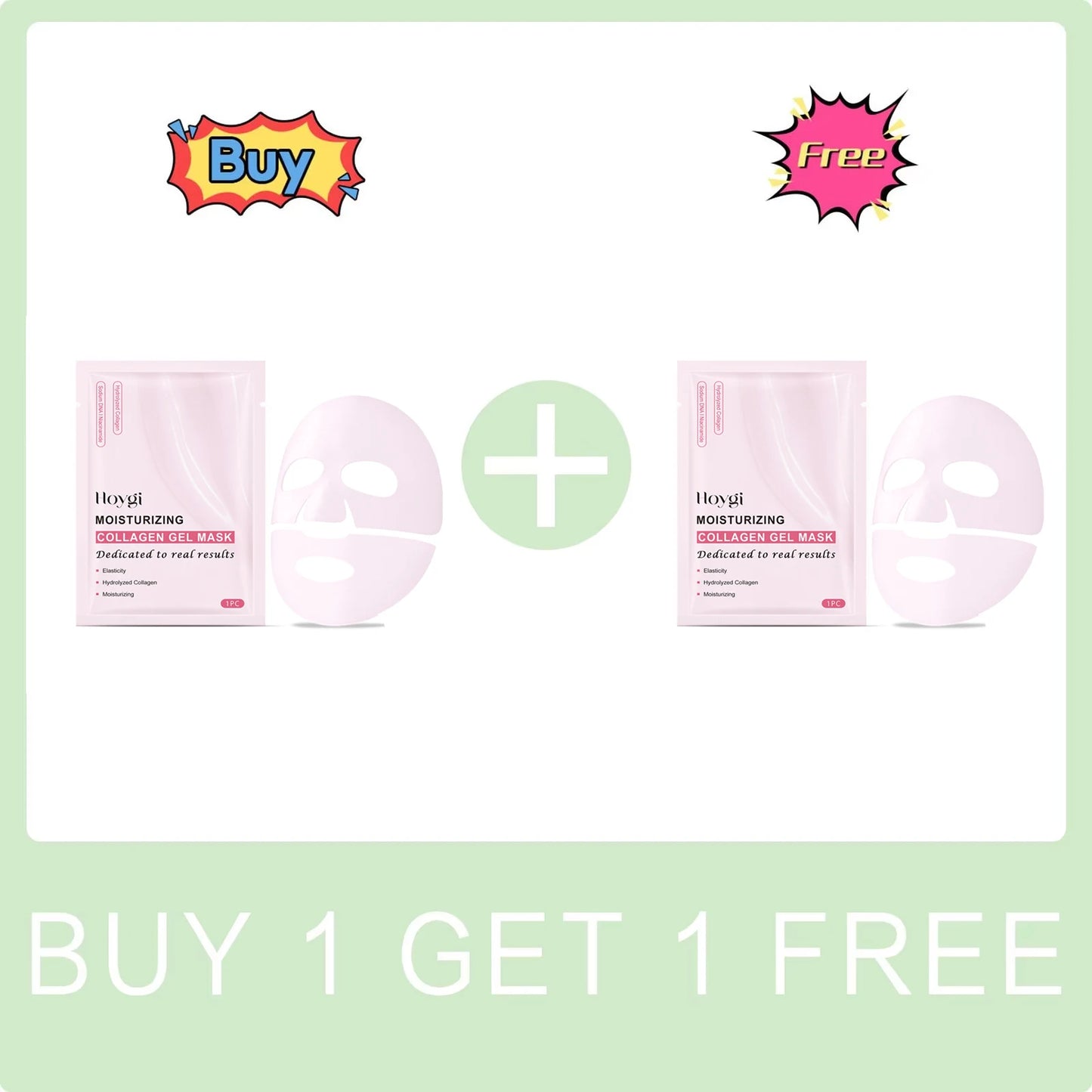 Hydrolyzed Collagen Sheet Mask Reduce Fine Lines Increase Skin Elasticity Firming Nourishing Shrink Pores Sodium DNA Facial Mask Peaceful Pleasures Health and Wellness Buy 1 Get 1 Free 1
