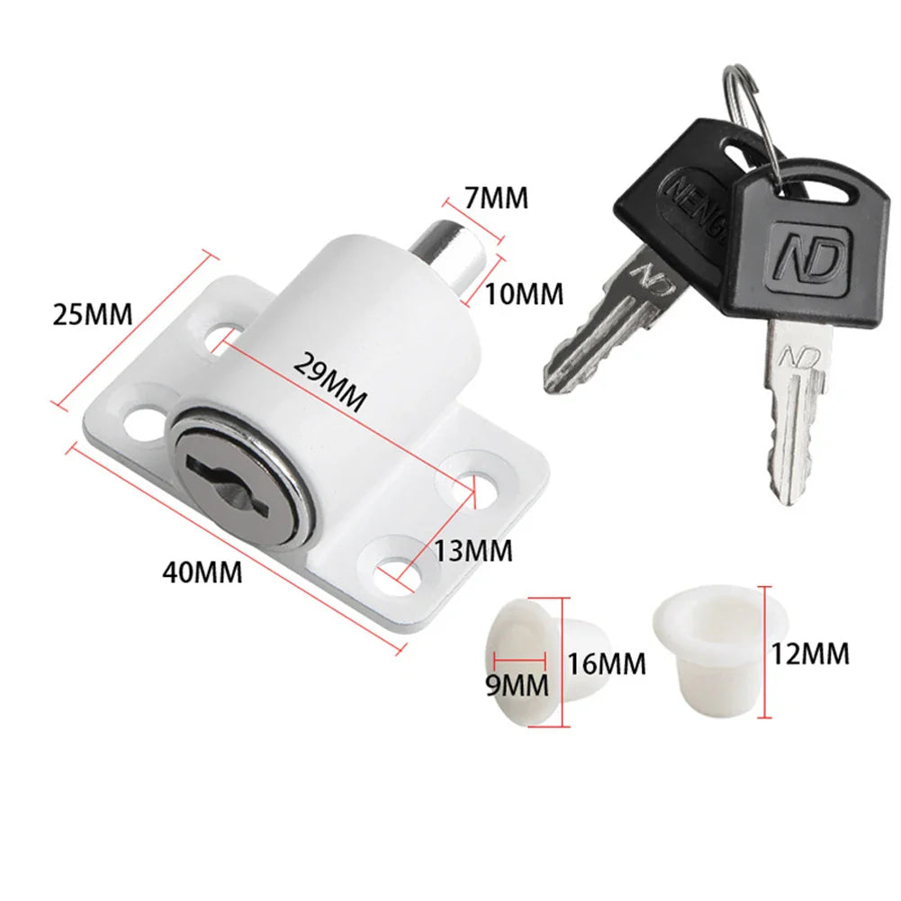 Sliding Door Window Lock with 2 Keys | Child Safety Antitheft