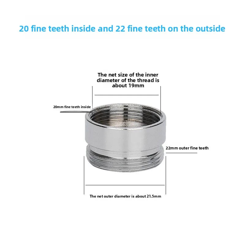 Faucet Thread Adapter 16–32mm Internal & External Fine Tooth