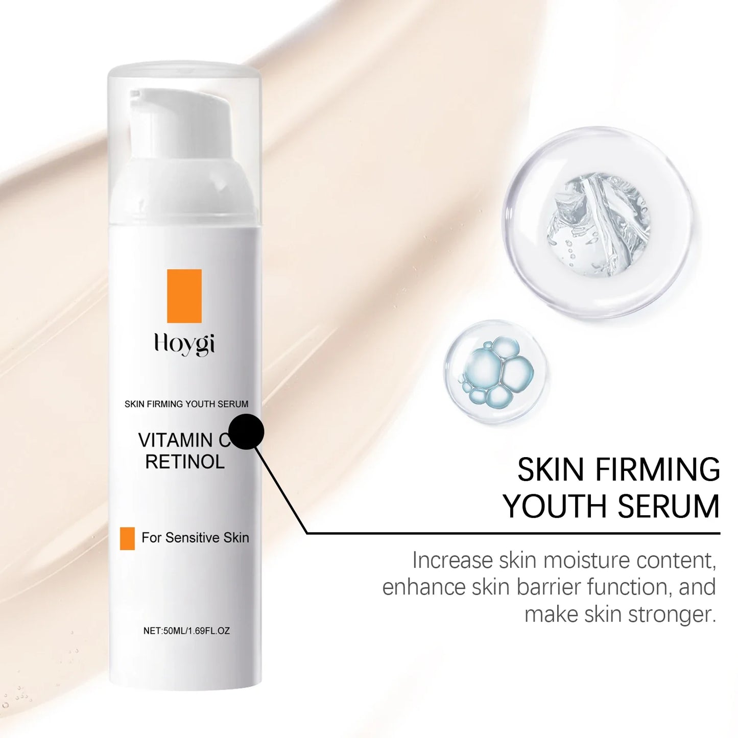 Hoygi Retinol Vitamin C Face Cream – Anti-Aging, 50ml