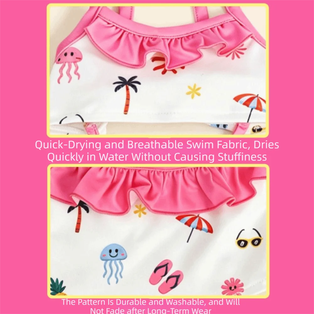 Dog Swimsuit Cartoon Print Bikini Vest | Breathable Pet Dress